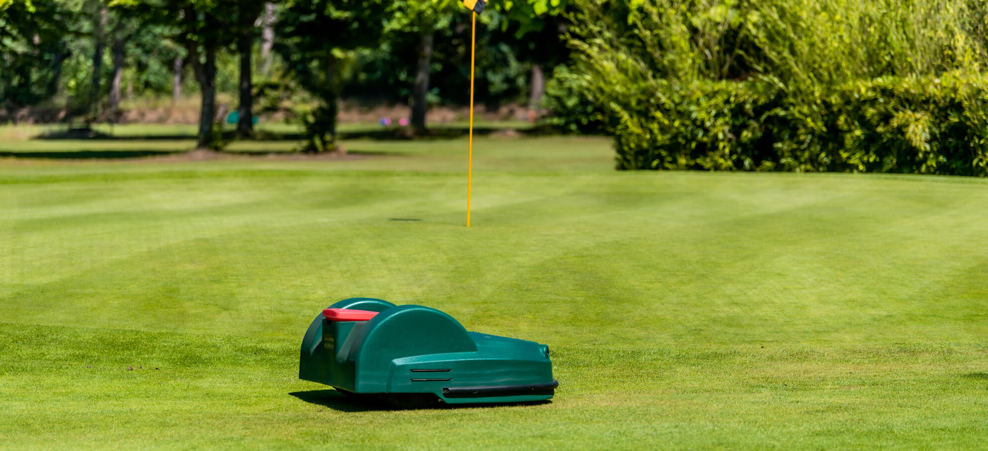 Robotmaaien op een golfbaan